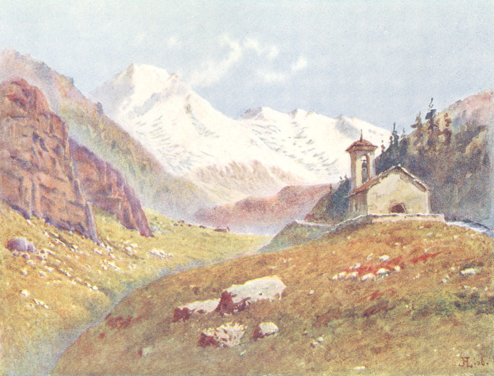 SWITZERLAND. Sils. Val Fex 1907 old antique vintage print picture